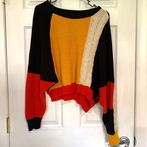Color block sweater